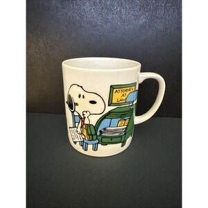 Vintage Peanuts Snoopy Woodstock Ceramic "My Mug"1958,1965 "Attorney At Law"